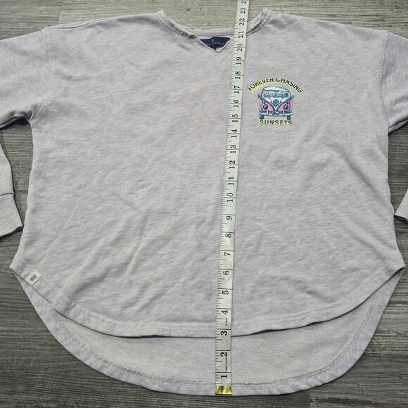 Simply Southern Forever Chasing Sunsets Boxy Hi Low Pullover Sweatshirt Top - Picture 6 of 7